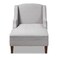 Baxton Studio Leonie Grey Upholstered Wenge Brown Finished Chaise Lounge 157-9704 - alternate 3
